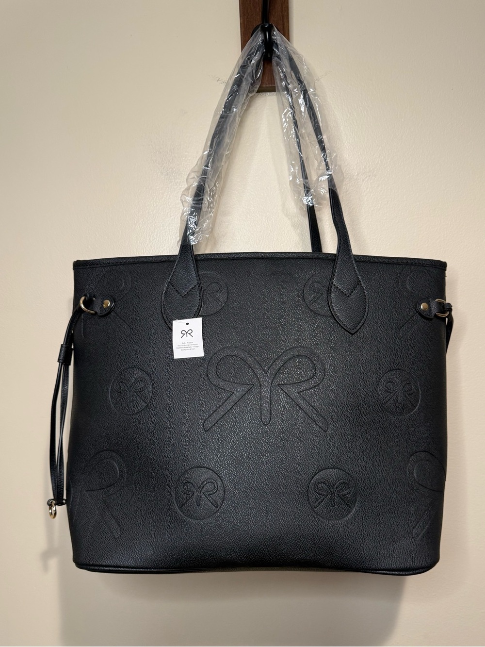 Ruby Ribbon Tote Black NEW WITH TAG